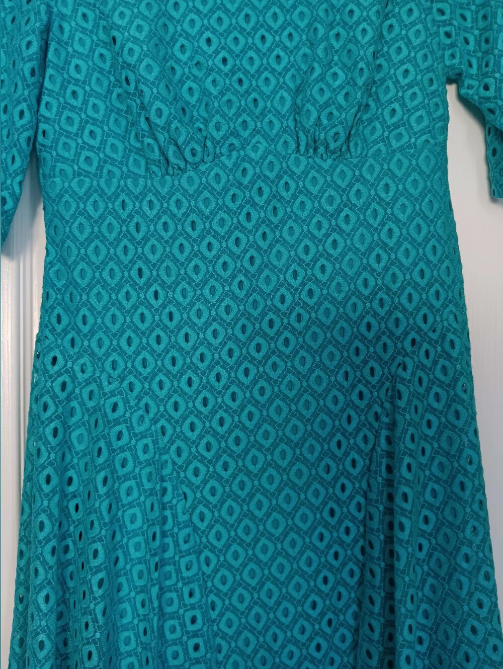 Rabbit Rabbit Rabbit Turquoise Eyelet Knee-length Dress - Picture 7 of 7